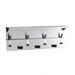 Bobrick B-239X34 34" Utility Shelf w/ (3) Mop Holders & (4) Hooks - Stainless Steel w/ Satin Finish, Silver