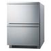 Summit ADRD24 23 3/8" W Undercounter Refrigerator w/ (1) Section & (2) Drawers, 115v, ADA Compliant, Silver