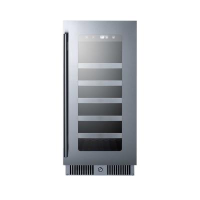 Summit CL155WC 15" 1 Section Commercial Wine Cooler w/ (1) Zone - 29 Bottle Capacity, 115v, Silver