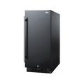 Summit FF1532B 15" W Undercounter Refrigerator w/ (1) Section & (1) Door, Black, 115v