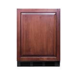 Summit FF63BKBIIFADA 24"W Undercounter Refrigerator w/ (1) Section & (1) Solid Door - Panel Ready, 115v, Black