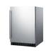 Summit FF64BCSS 23 5/8" W Undercounter Refrigerator w/ (1) Section & (1) Door, 115v, Silver