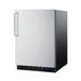 Summit FF64BXSSTB 23 5/8" W Undercounter Refrigerator w/ (1) Section & (1) Door, 115v, Silver