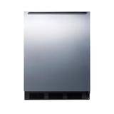 Summit FF7BKBISSHHADA 23 5/8"W Undercounter Refrigerator w/ (1) Section & (1) Solid Door - Stainless Steel, 115v, Silver