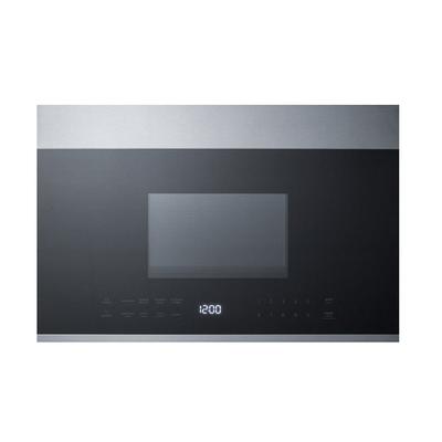 Summit MHOTR24SS 1.34 cu ft Over the Range Microwave Oven w/ 10 Power Levels - 1000 watts, Black/Stainless, 115 V