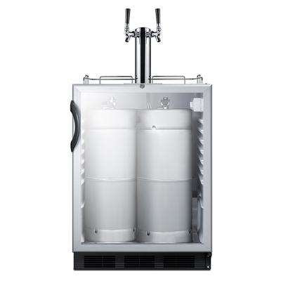 Summit SBC56GBIADA 24" Kegerator Commercial Beer Dispenser w/ 2 Keg Capacity - 2 Column, Black, 115v