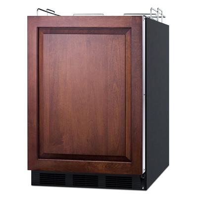 Summit SBC58BLBIADANKIF 23 5/8" Kegerator Commercial Beer Dispenser w/ 2 Keg Capacity - No Tap Kit, Black, 115v
