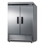 Summit SCFF497 56" 2 Section Reach In Freezer, (2) Solid Doors, 115v, Silver