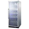 Summit SCR1156CHCSS 24" 1 Section Commercial Wine Cooler w/ (1) Zone - 25 Bottle Capacity, 115v, Silver