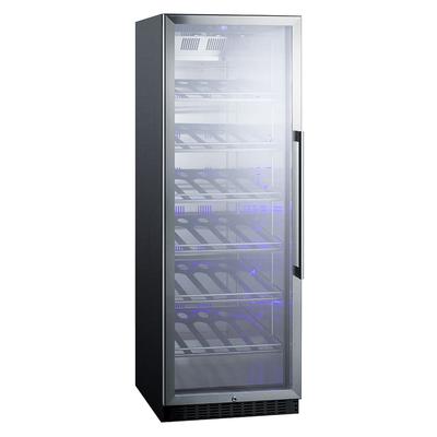 Summit SCR1401LHCH 24" 1 Section Commercial Wine Cooler w/ (1) Zone - 35 Bottle Capacity, 115v, Black