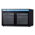 Summit SCR3502D 36" 2 Section Countertop Display Refrigerator - Swing Doors, 115v, Black