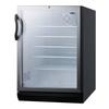 Summit SCR600BGLBIADA 23 5/8" W Undercounter Refrigerator w/ (1) Section & (1) Door, 115v, Silver