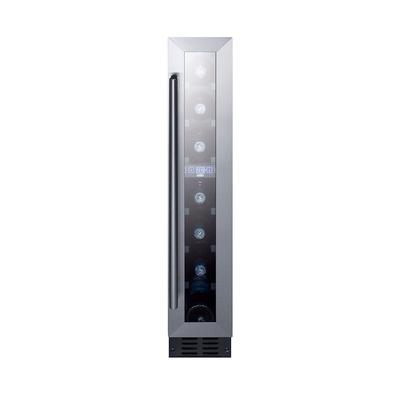 Summit SWC007 5 4/5" 1 Section Commercial Wine Cooler w/ (1) Zone - 7 Bottle Capacity, 115v, Silver