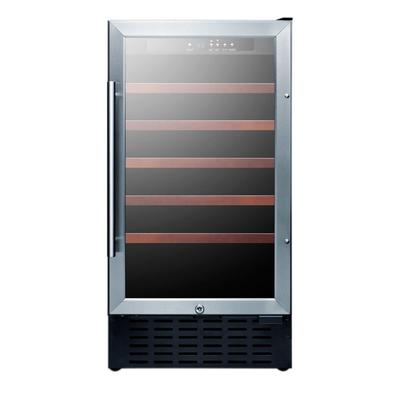 Summit SWC1840BCSS 17 3/4" 1 Section Commercial Wine Cooler w/ (1) Zone - 34 Bottle Capacity, 115v, Silver