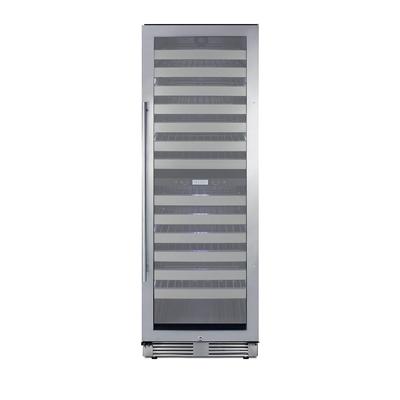 Summit SWCP2163CSS 23 1/2" 1 Section Commercial Wine Cooler w/ (2) Zones - 163 Bottle Capacity, 115v, Silver