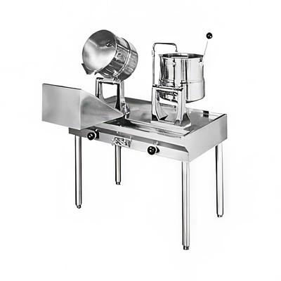 Groen 158670 (2) 2 1/2 gal & (1) 5 gal Steam Kettles - Manual Tilt, 2/3 Jacket, Direct Steam, Stainless Steel