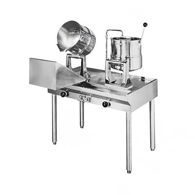 Groen 162391 2 1/2 gal & (2) 5 gal Steam Kettles - Manual Tilt, 2/3 Jacket, Direct Steam, Stainless Steel