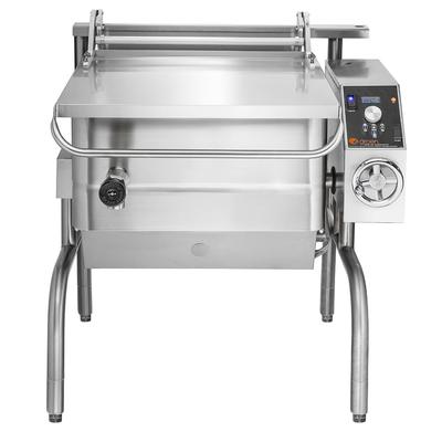 Groen BPM-30EA 30 gal. Tilt Skillet - Open Leg Base, Polished Pan, Measurement Marks, 240v/1ph, Stainless Steel