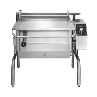 Groen BPP-40EA 40 gal. Tilt Skillet - Open Leg Base, Polished Pan, Measurement Marks, 240v/3ph, Stainless Steel