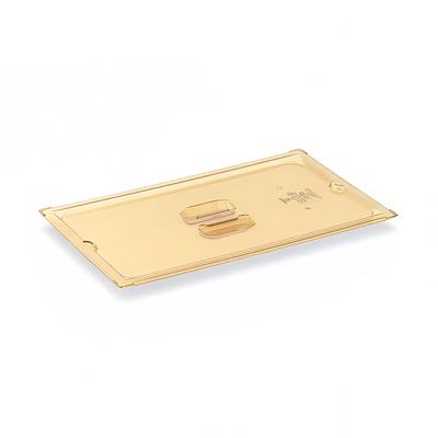 Vollrath 33900 1/9 Size High-Heat Solid Food Pan Cover - Amber, Yellow