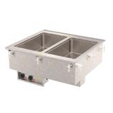 Vollrath 3639980 Drop-In Hot Food Well w/ (2) Full Size Pan Capacity, 120v, Stainless Steel