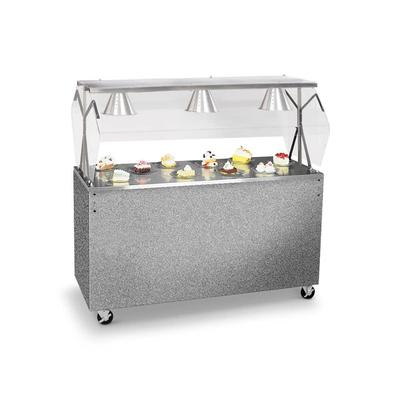 Vollrath 3872346 46" Mobile Food Bar w/ Cabinet & Stainless Top - Granite, 120v, Gray