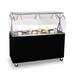 Vollrath 3876460 Affordable Portable 60" Mobile Food Bar w/ Enclosed Base & Stainless Top - Cherry Woodgrain, 120v, Brown