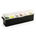 Vollrath 4743-06 (6) Compartment Bar Garnish Tray - Domed Lid, Black