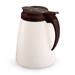 Vollrath 4748-01 48 oz Dripcut Cylindrical Dripcut Server - White Polyethylene, Brown Plastic Top, Brown Top