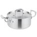 Vollrath 49410 3 qt Miramar Display Cookware Casserole with Low Dome Cover - Aluminum Bottom, Stainless Steel