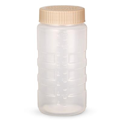 Vollrath 4961-1332 16 oz Dredge w/ Beige Medium Lid, Polyethylene, Clear