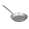 Vollrath 58920 11" Carbon Steel Frying Pan w/ Solid Metal Handle - Induction Ready, French Style, Brown