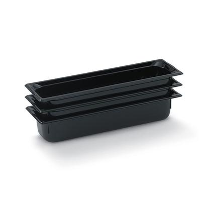 Vollrath 8052420 2 1/2"D Half Size Long Food Pan, Polycarbonate, Super Panâ„¢ Series, Black