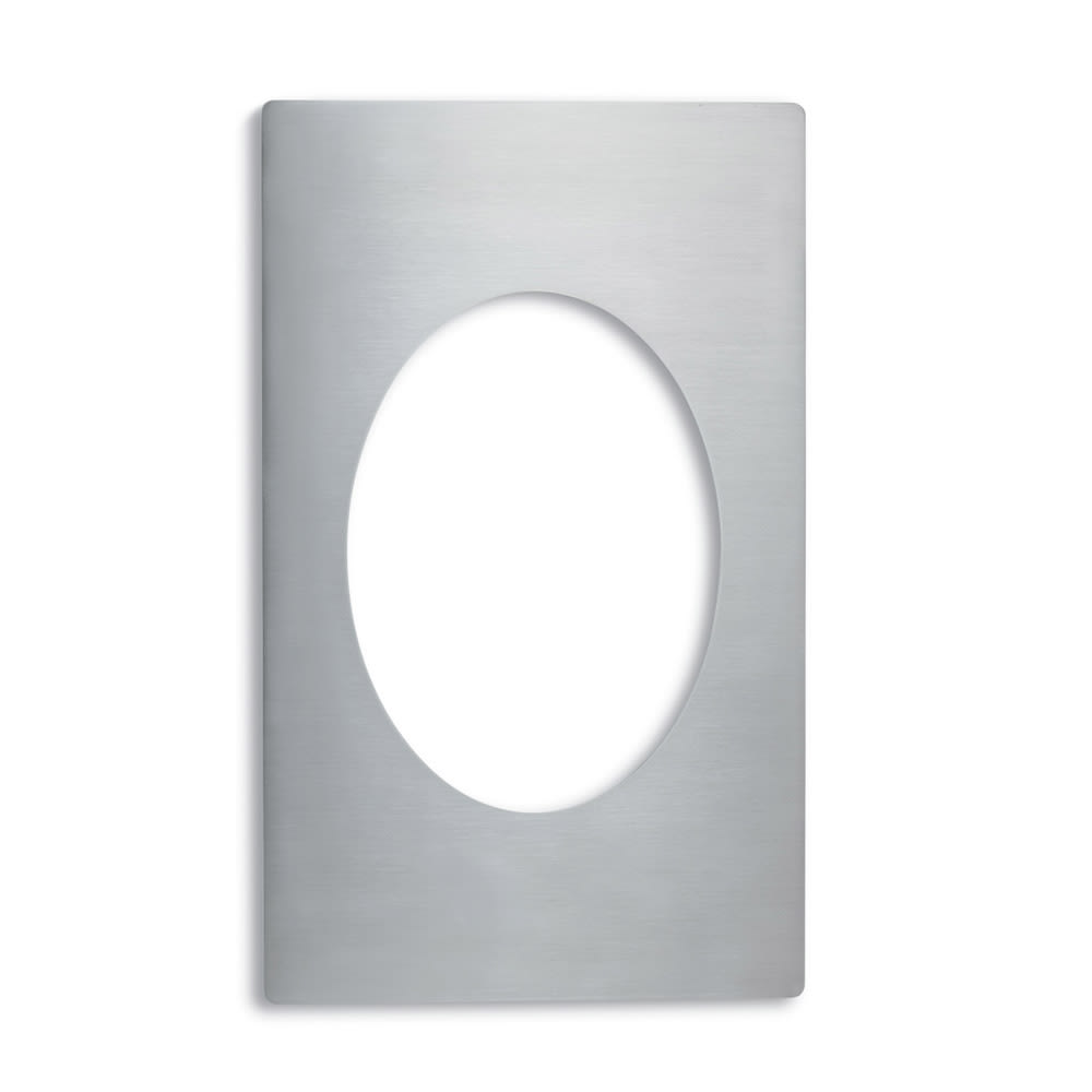 Vollrath 8242314 Miramar Template - 1 Oval Au Gratin, 21 1/8" x 12 3/4", Stainless, Silver