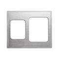 Vollrath 8250816 Miramar Double-Well Template - (1) Large and (1) Small Food Pan, Satin-Edge, Stainless Steel