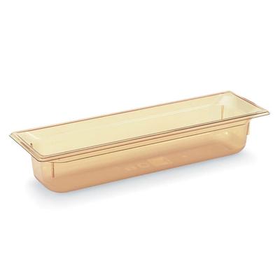 Vollrath 9052410 2 1/2"D Half Long Size High Temp Food Pan, High-temp Resin, Super Panâ„¢ Series, Amber