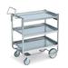 Vollrath 97211 3 Level Stainless Utility Cart w/ 650 lb Capacity, Raised Ledges, Silver