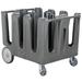 Vollrath ADC-4 Traex 40" Mobile Dish Caddy w/ (5) Columns - Plastic, Gray, w/ Cover, 5 Stacks