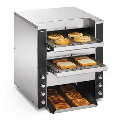 Vollrath CVT4-220DUAL Dual Conveyor Toaster - 1100 Slices/hr w/ (2) 1 1/2" to 3" Product Opening, 220v/1ph, Stainless Steel