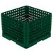 Vollrath PM1412-6 Plate Crate Dishwasher Rack - 14 Plate Capacity, 6 Extenders, Green