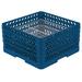 Vollrath PM3008-4 Plate Crate Dishwasher Rack - 30 Plate Capacity, 4 Extenders, Royal Blue