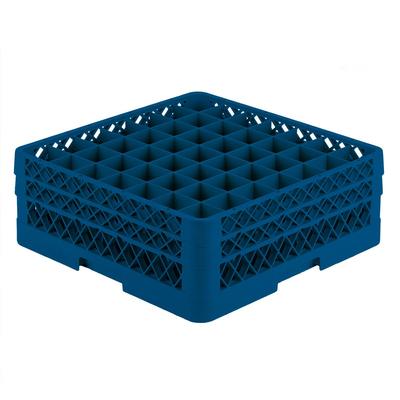Vollrath TR9EE Rack-Master Glass Rack w/ (49) Compartments - (2) Extenders, Royal Blue