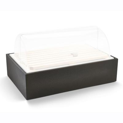 Vollrath V904200 Rectangular Base for Food Pan - 22 7/16" x 14 9/16" x 5 11/16", Wood, Black