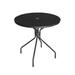 emu 803 32" Round Cambi Indoor/Outdoor Table w/ Umbrella Hole - Steel, Antique Black, Powder Coated Steel