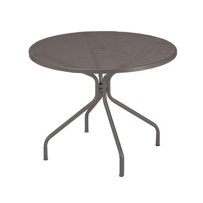 emu E813 (41) 36" Round Cambi Indoor/Outdoor Table w/ Umbrella Hole - Steel, Antique Bronze