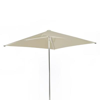 emu 980 6 1/2 ft Square Top Shade Umbrella - Black Fabric, Aluminum Pole, Black and Aluminum, Self-Locking