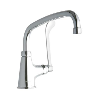 Elkay LK535AT10T6 Deck Mount Pantry Faucet w/ 10" Swing Spout & 6" Wrist Blade Handles, Chrome