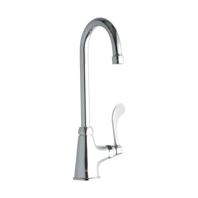 Elkay LK535GN05T4 Deck Mount Pantry Faucet w/ 5" Gooseneck Swing Spout & 4" Wrist Blade Handles, Chrome