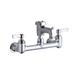 Elkay LK940BR03L2H Splash Mount Faucet w/ 3" Rough Bucket Hook Spout & 2" Wrist Blade Handles - 8" Centers