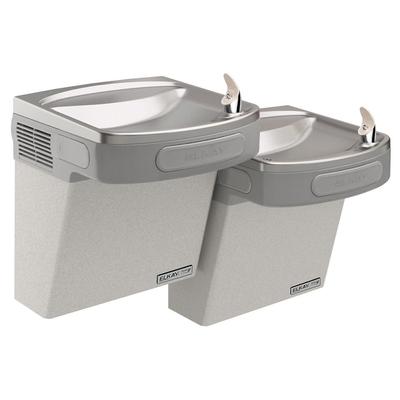 Elkay LZSTLG8LC Wall Mount Bi Level Indoor Drinking Fountain - Filtered, Refrigerated, Light Gray Granite
